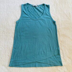Soft Surroundings Striped Tank size Medium Cotton Blend Blue & Gray